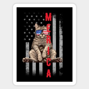 Merica Cat Boss Magnet